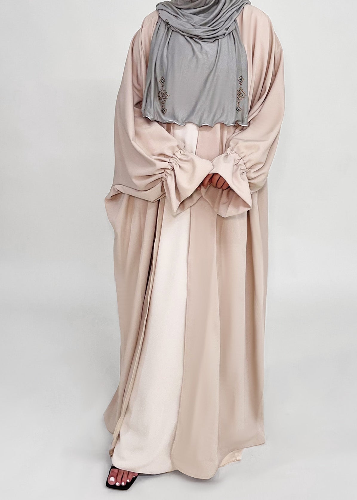 Offene Abaya Sahra Beige