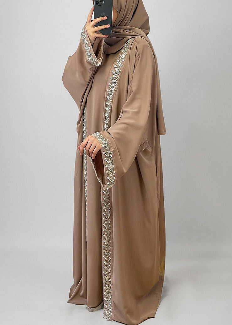 Dreiteilige Abaya Farah Taupe