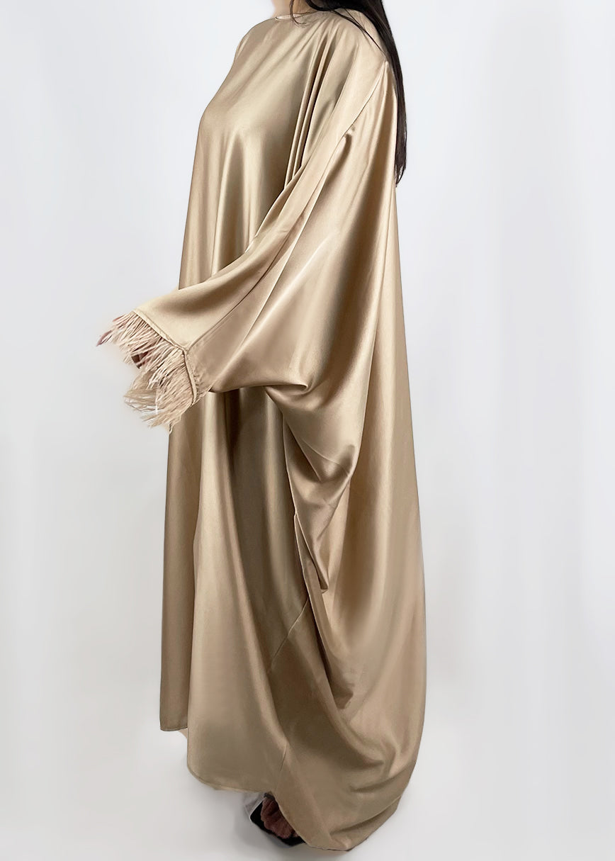 Abaya Becca Dunkelbeige