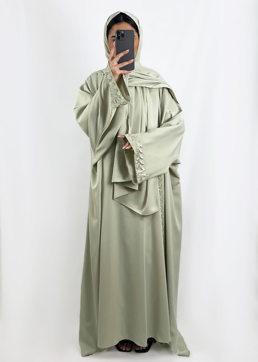 Dreiteilige Abaya Farah Mint