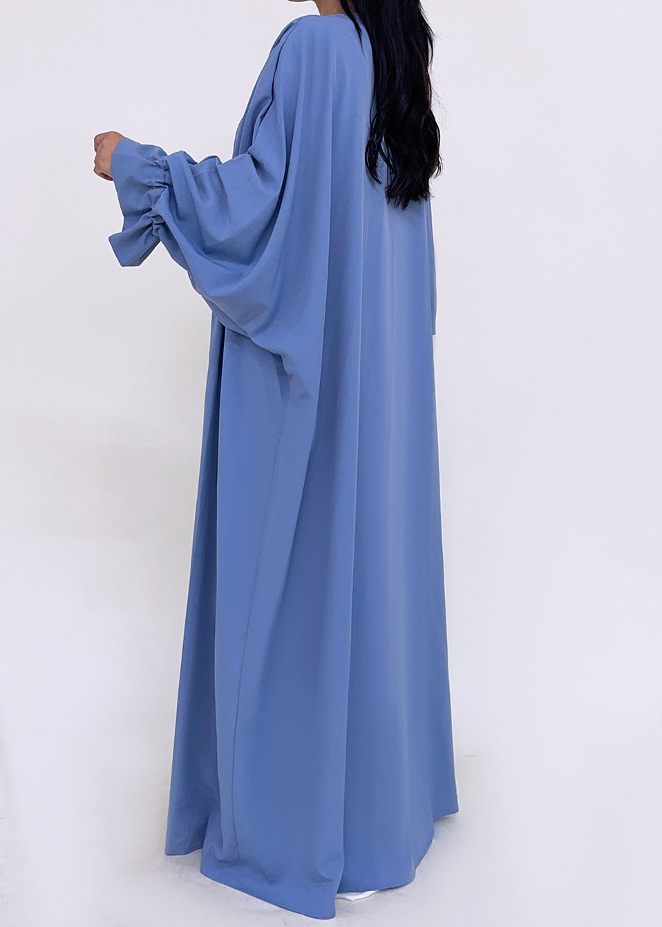 Offene Abaya Sahra Hellblau