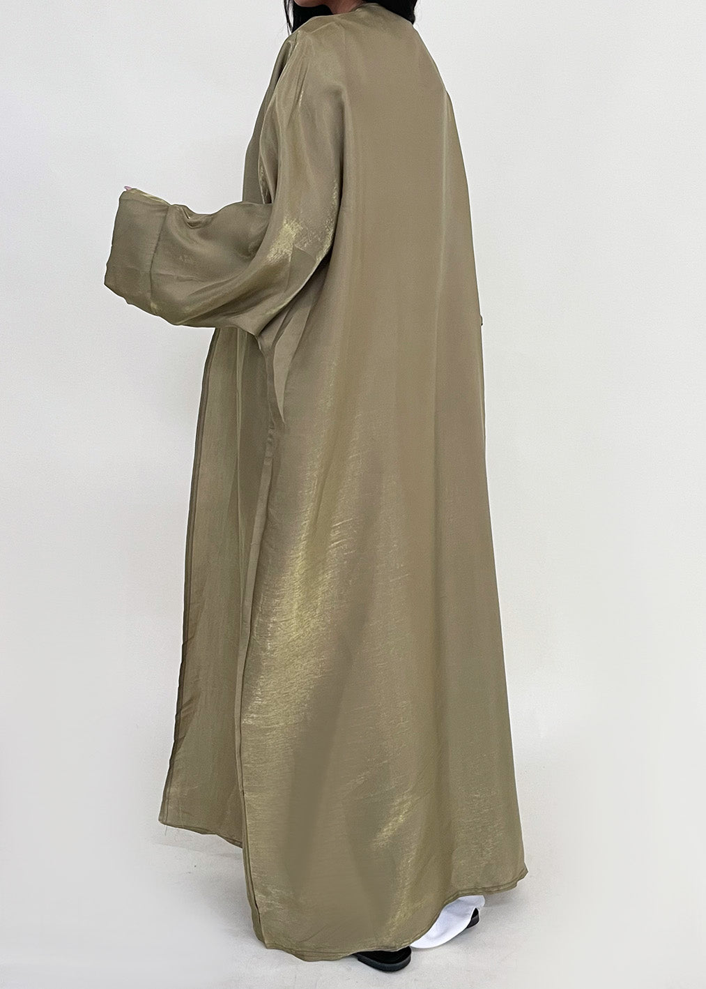 Schimmernde Abaya Majidah Khaki