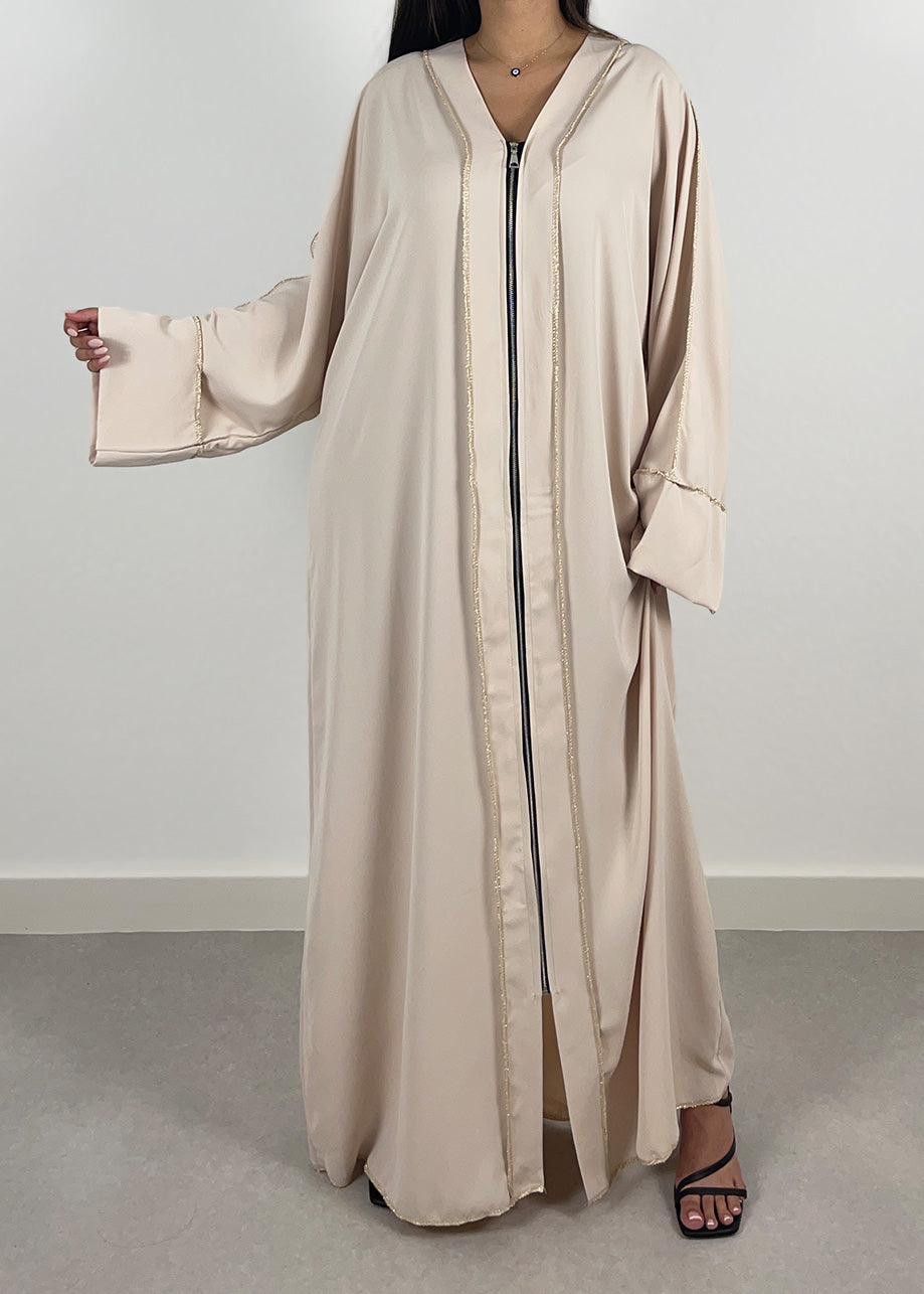 Abaya mit Reißverschluss