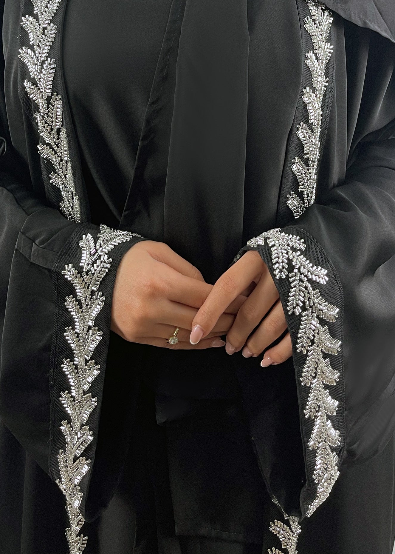 Dreiteilige Abaya Farah Schwarz