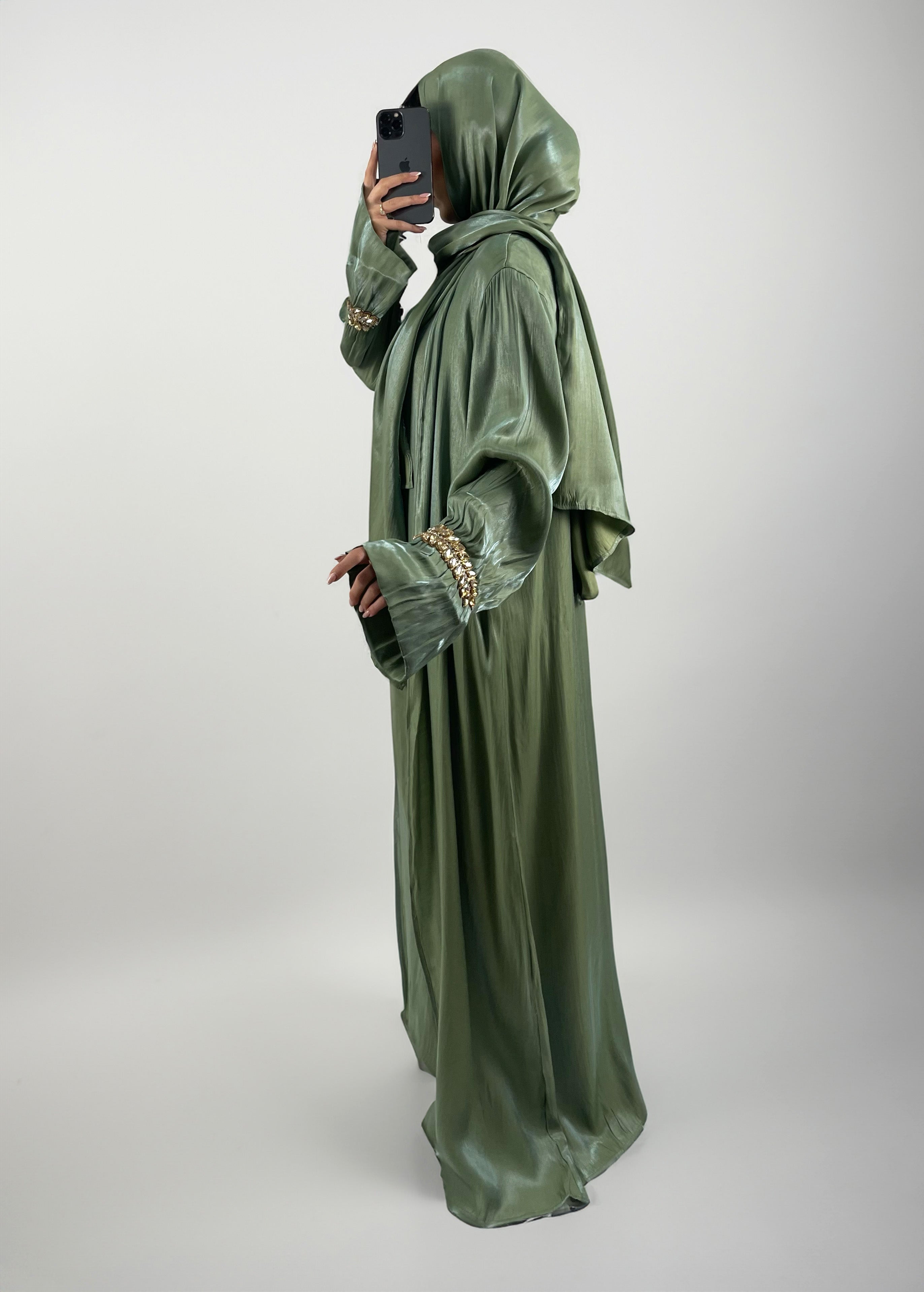 Dreiteilige Abaya Yara Khaki