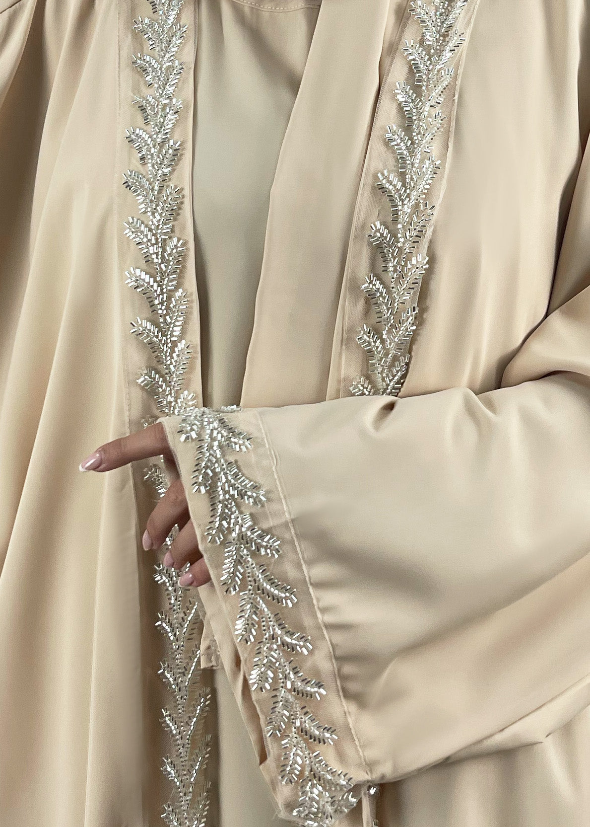 Dreiteilige Abaya Farah Beige