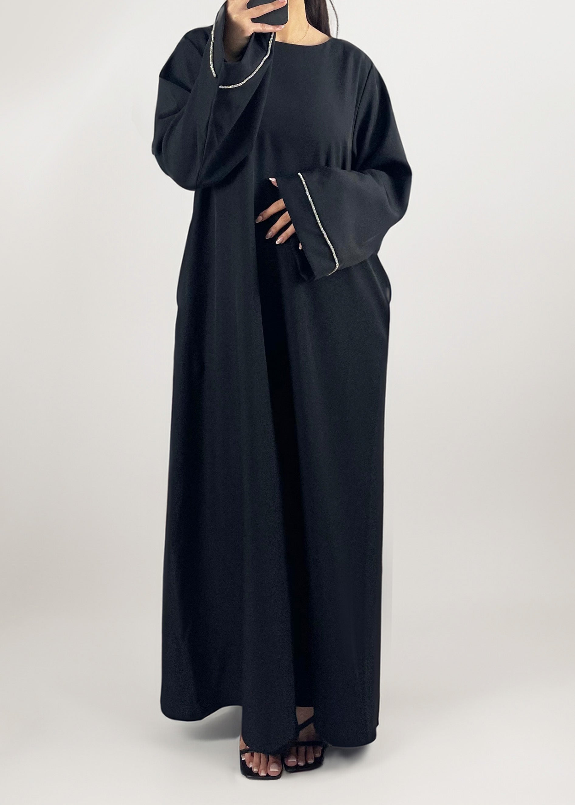 Basic Abaya mit Strass-Details