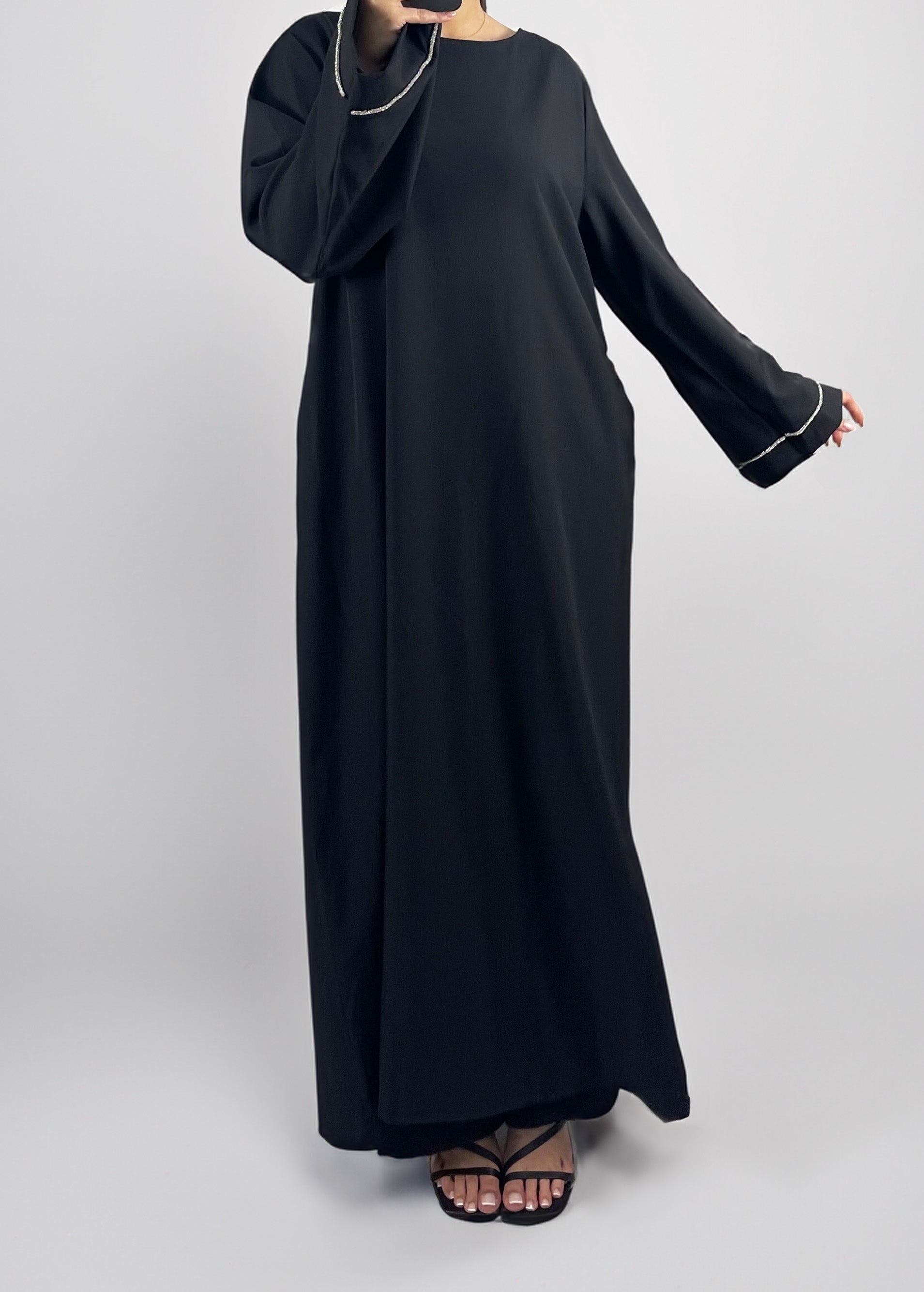 Basic Abaya mit Strass-Details