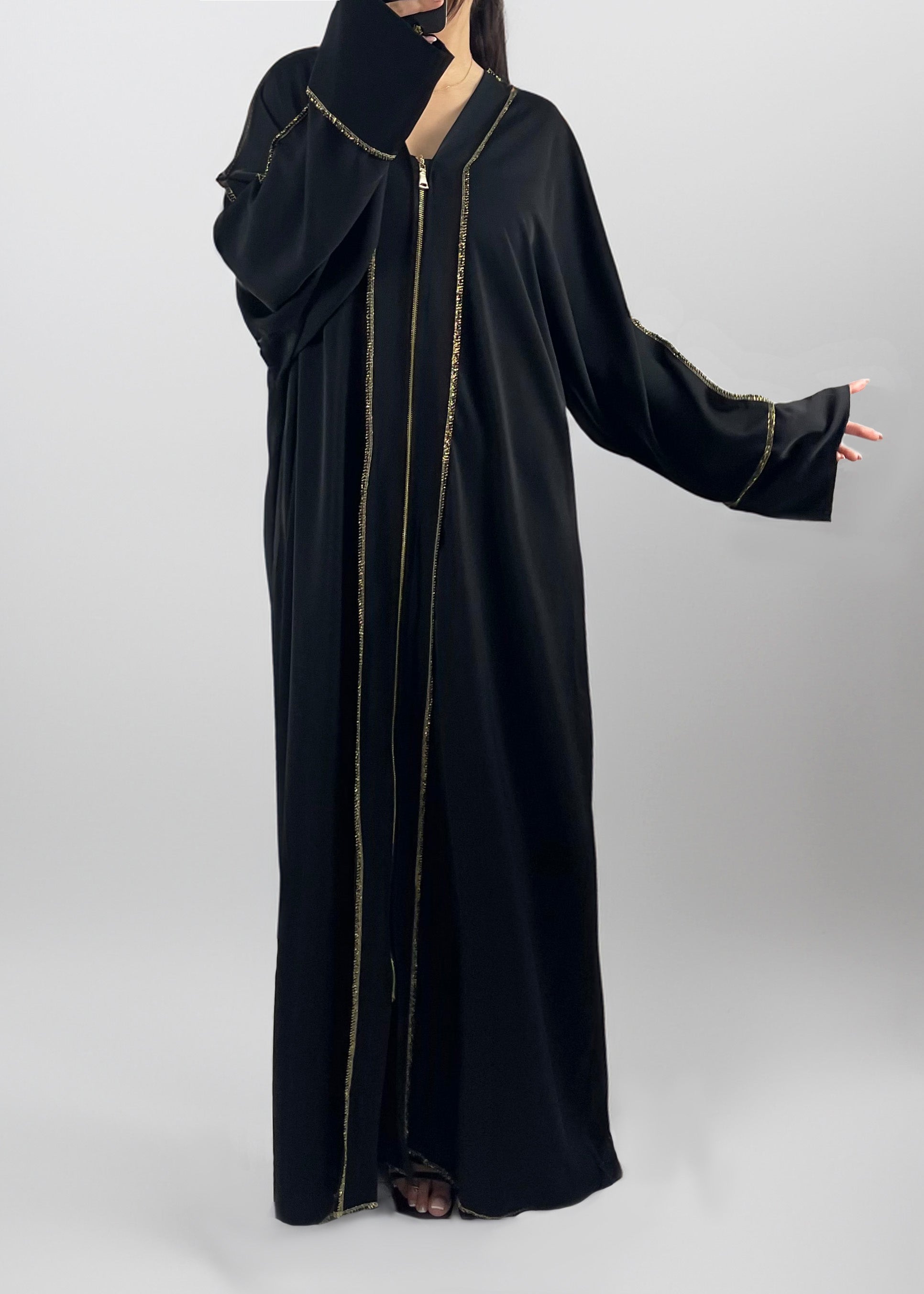 Abaya mit Reißverschluss