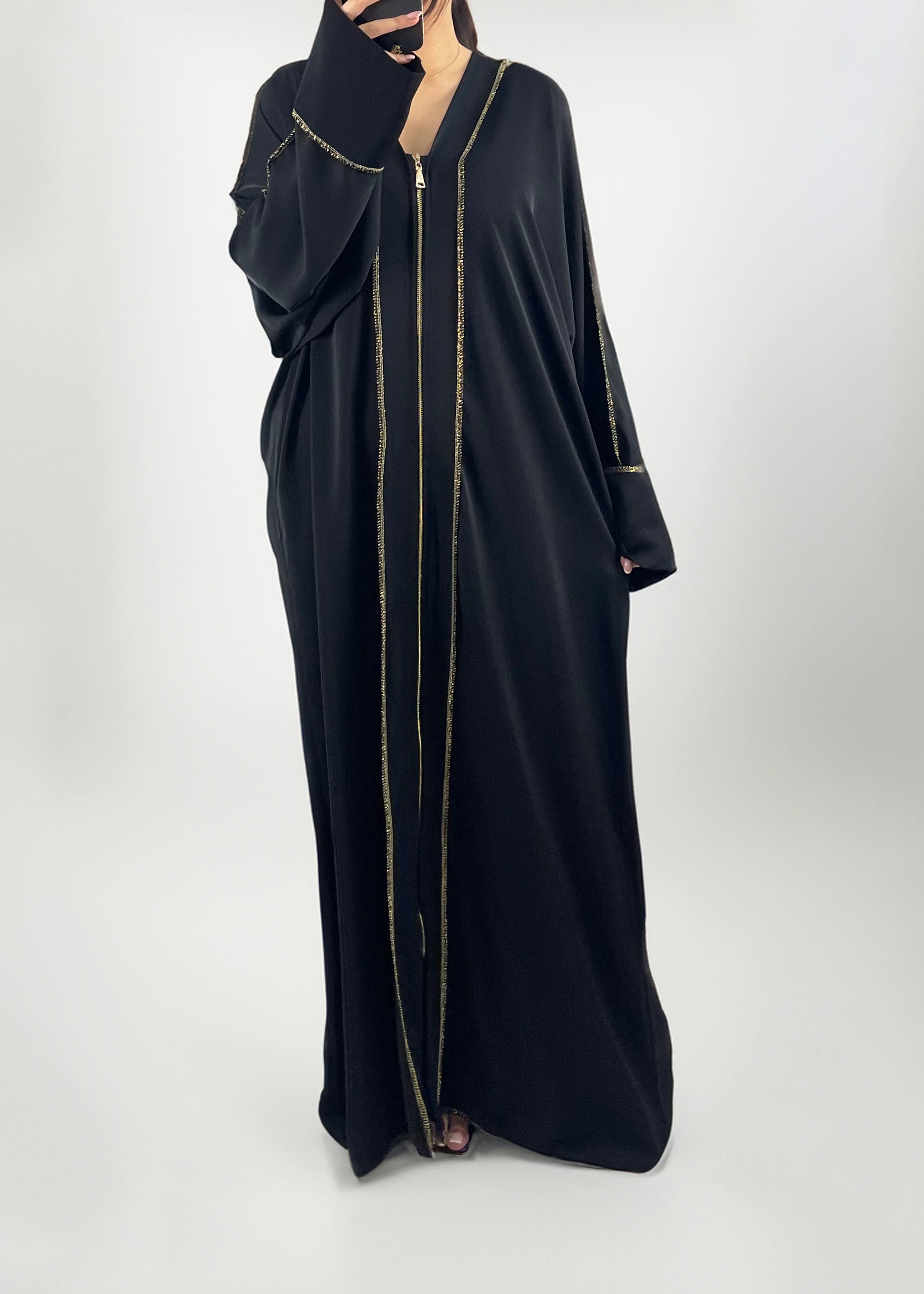 Abaya mit Reißverschluss