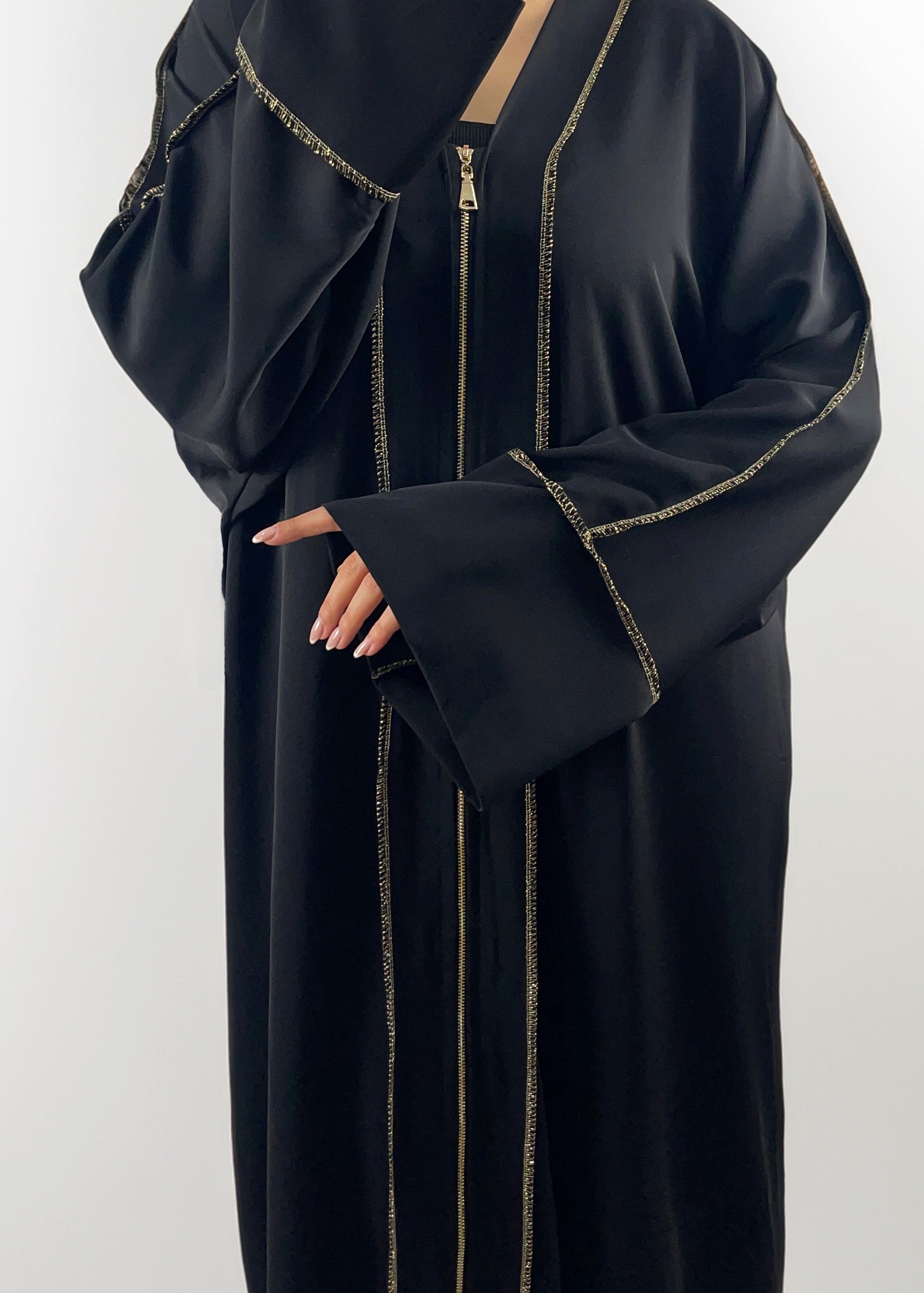 Abaya mit Reißverschluss