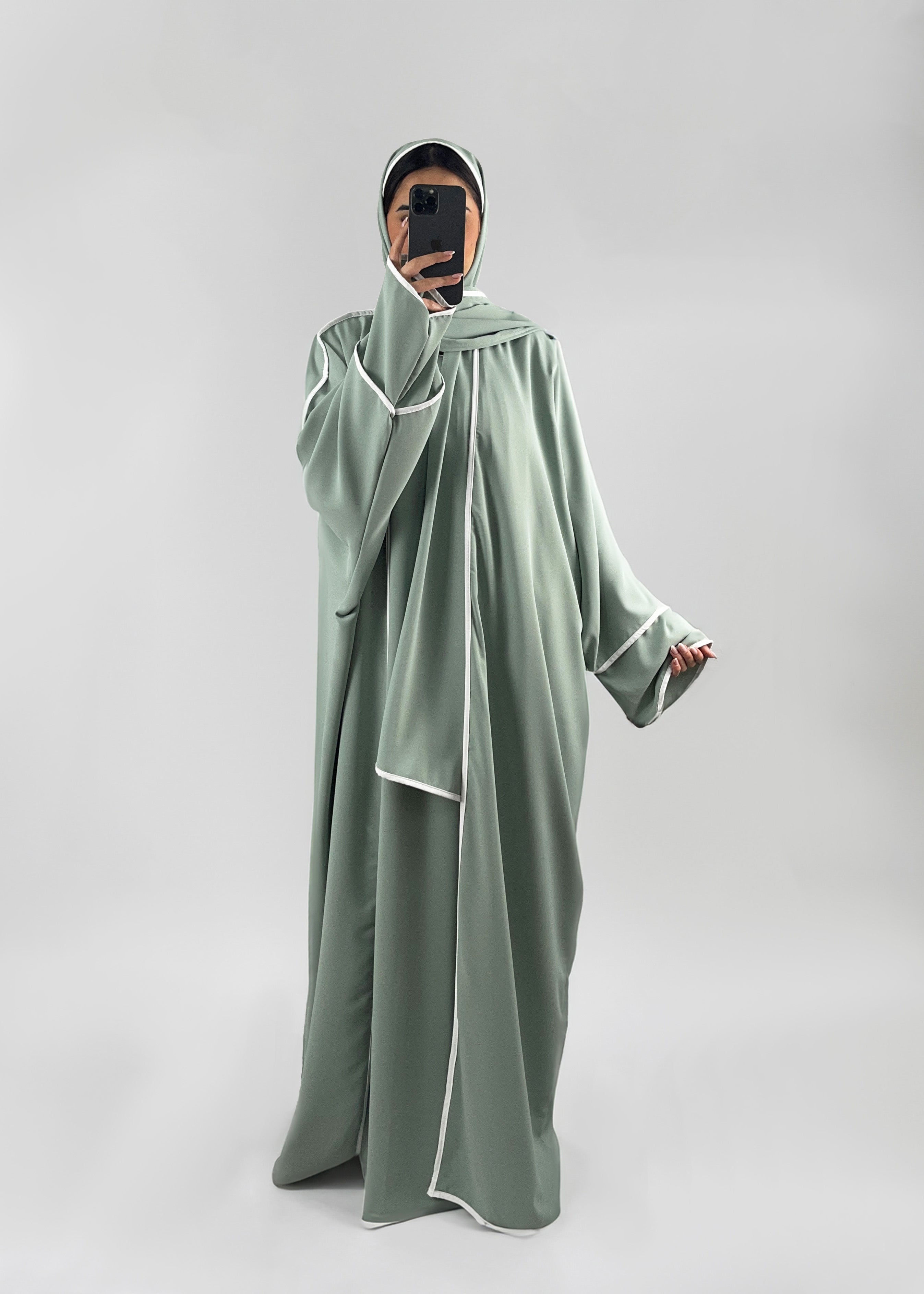 Dreiteilige Abaya Amela Mint